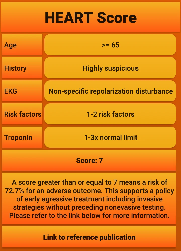 HEART Score screenshot