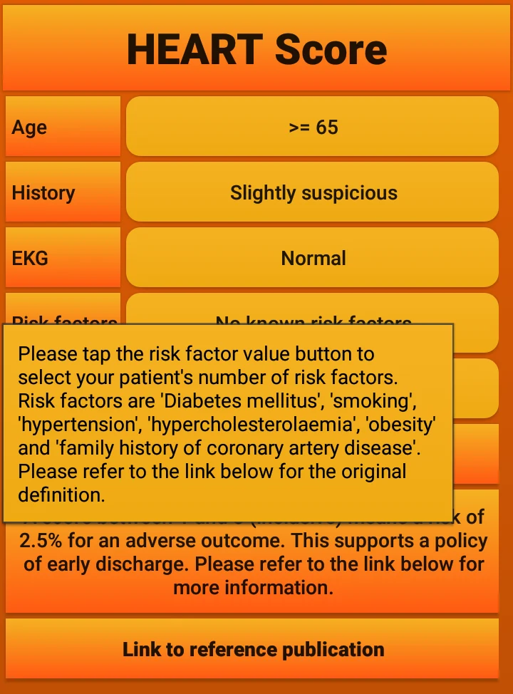 HEART Score screenshot